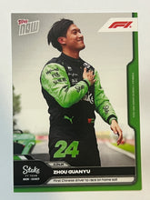 Load image into Gallery viewer, Zhou Guanyu - First Chinese driver to race on home soil - 2024 Formula 1® Topps Now® Card 11
