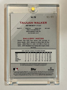 2022 Topps Gallery Taijuan Walker Green Parallel Autograph Auto #91/99 Mets