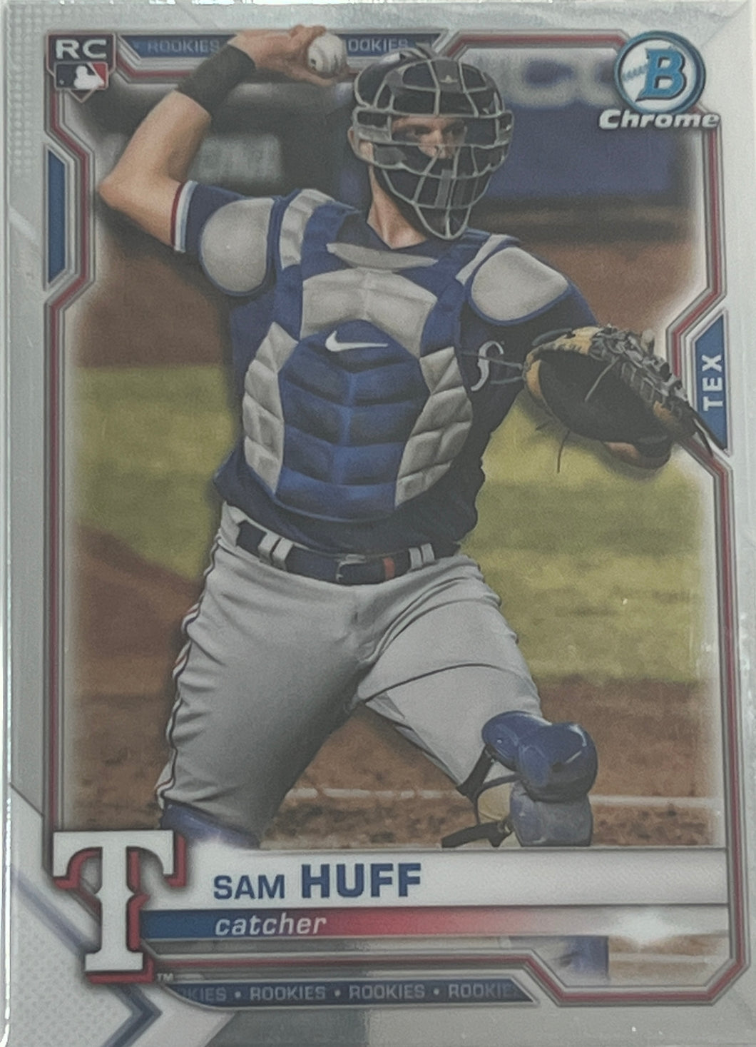 Sam Huff Rookie Card Catcher Texas Rangers