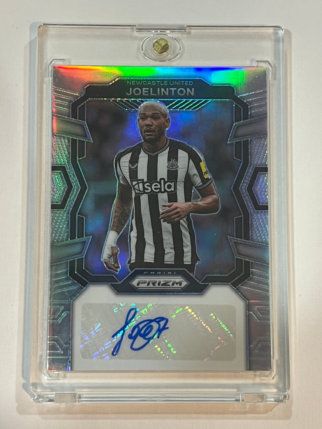 2023-24 Prizm Premier League Joelinton Silver Prizm Autograph Auto #04/99