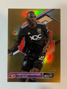 2023 Topps Finest MLS Christian Benteke Gold Refractor #39/50 DC United