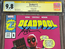 Load image into Gallery viewer, CGC Signature Series 9.8 Deadpool #1 GalaxyCon Columbus 2022 Exclusive Variant Signed by Rafael Albuquerque
