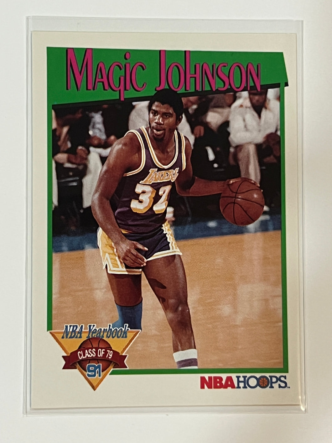 1991-92 NBA Hoops Magic Johnson NBA Yearbook #321 Lakers