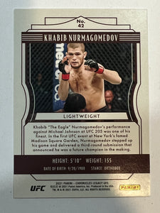 2021 Panini Chronicles UFC Legacy Blue 10/99 Khabib Nurmagomedov #42