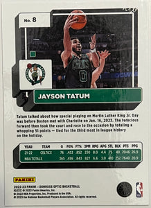 Jayson Tatum #8 2022 Panini Donruss Optic