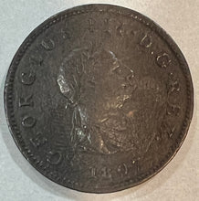 Load image into Gallery viewer, UK 1807 Half Penny George III (Pitted, Fair)
