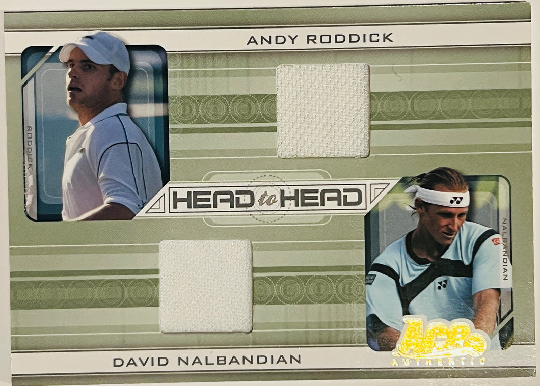 2007 Ace Authentic Andy Roddick David Nalbandian Head to Head Jersey #HH-7