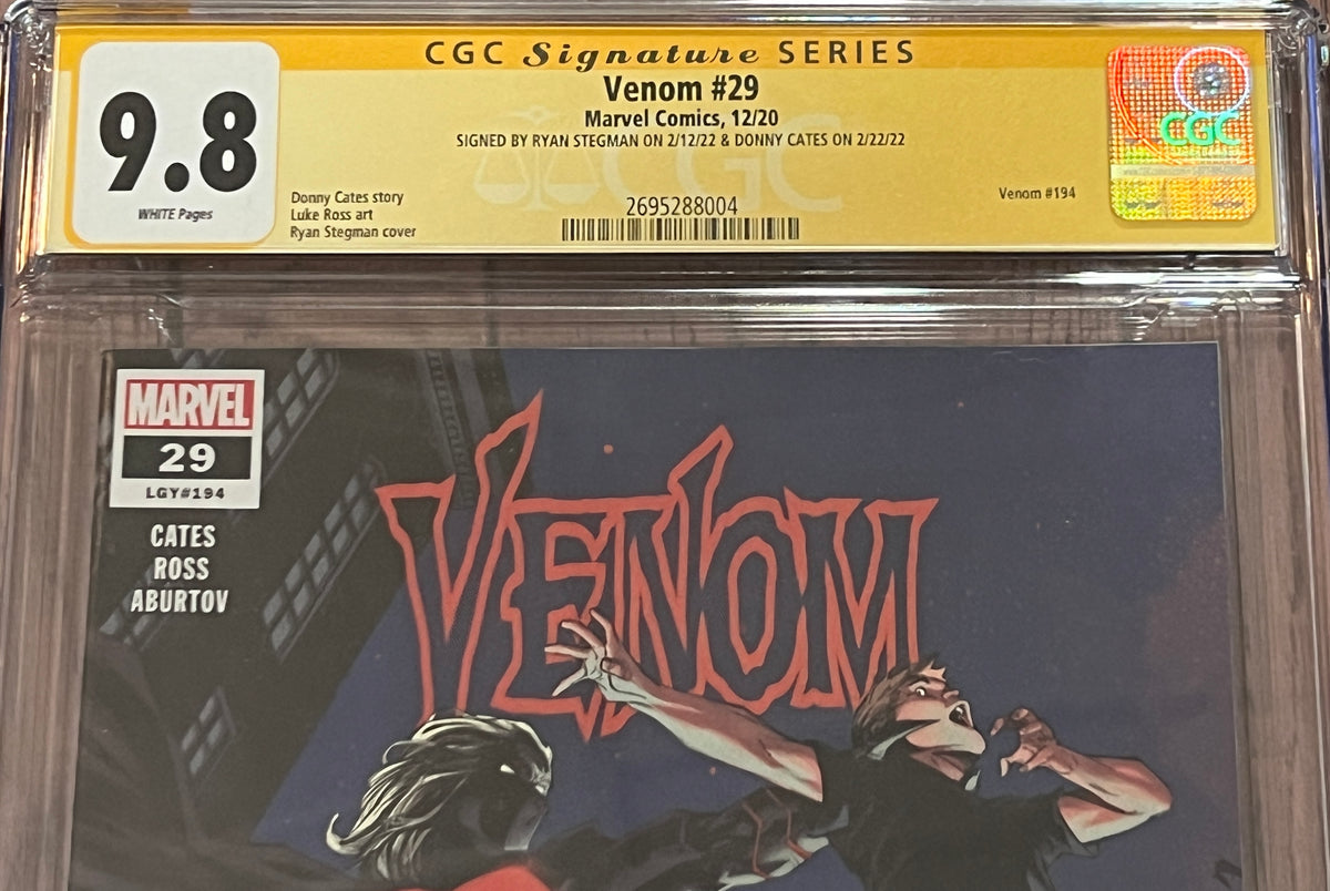 CGC SS 9.8 Venom #29 signed by Ryan Stegman & Donny Cates – Camel Comics