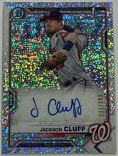 Load image into Gallery viewer, 2021 Bowman Chrome Jackson Cluff 1st Speckle Refractor Auto #233/299 Nationals

