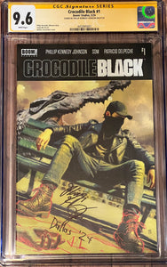 CGC SS 9.6 Crocodile Black #1 (1st print cover A) signed by Phillip Kennedy Johnson