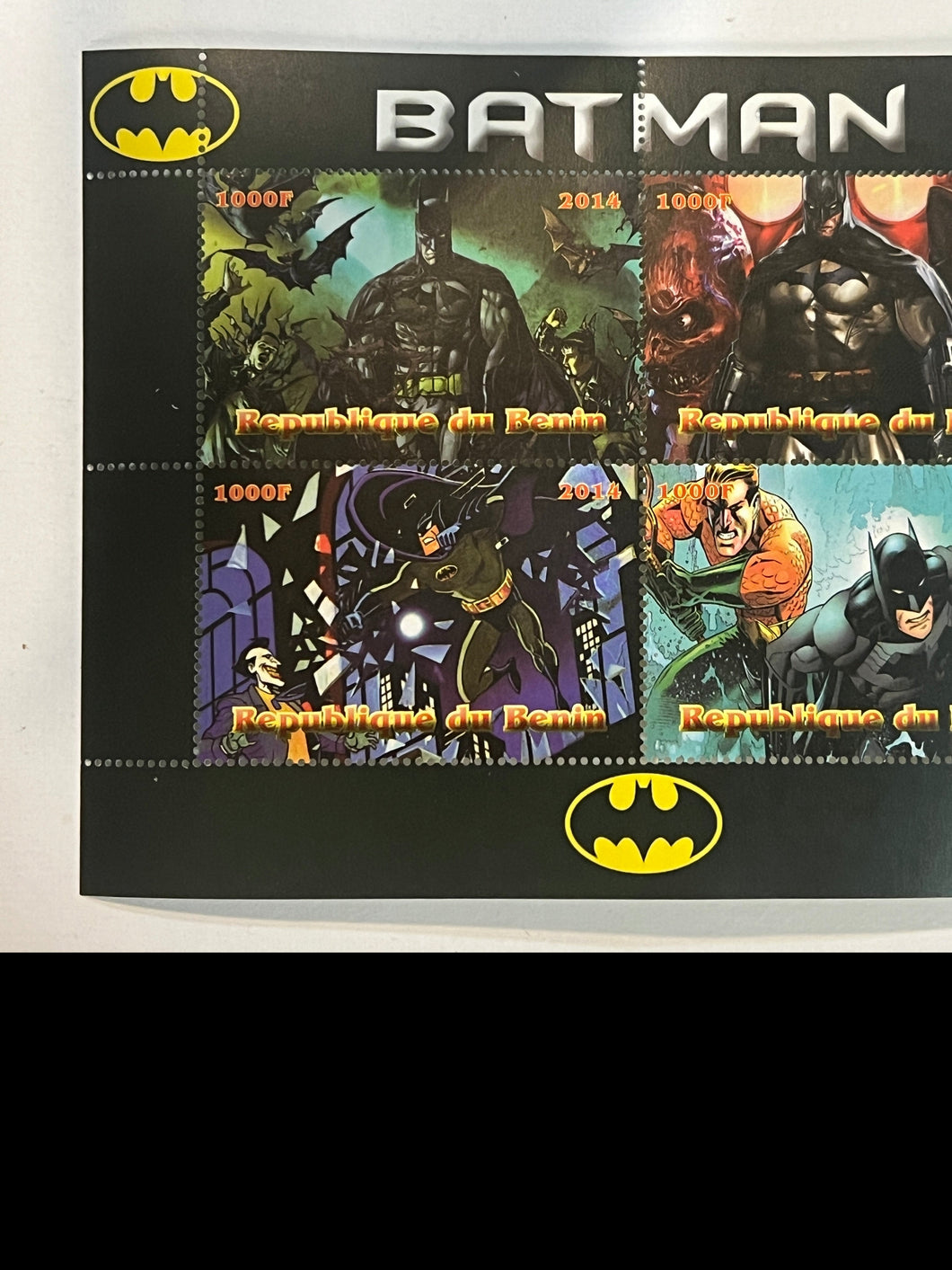 Benin Batman Stamp Mini Sheet 2014