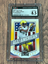 Load image into Gallery viewer, 2021 Leaf Draft All-American #41 Ja&#39;Marr Chase RC Rookie CGC 8.5 NM-MT+
