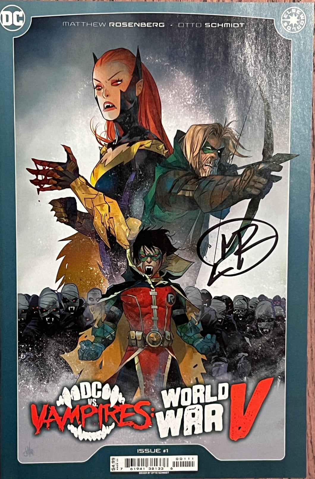 DC vs Vampires World War V #1 signed by Matthew Rosenberg