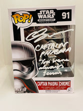 Load image into Gallery viewer, Captain Phasma (Chrome) 91 Star Wars funko pop signed by Gwendoline Christie
