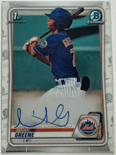 Load image into Gallery viewer, 2020 Bowman Chrome Draft Isaiah Greene 1st Prospect Auto Autograph #CDA-IG Mets
