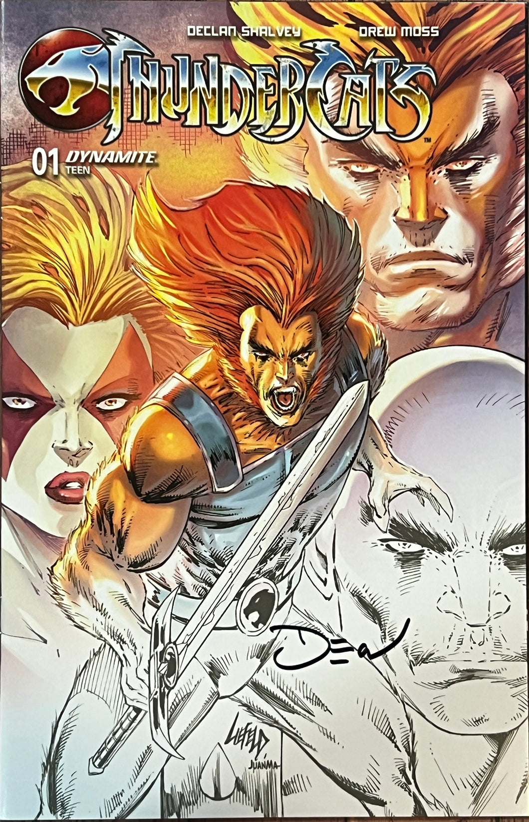 Thundercats #1 Rob Leifeld variant cover signed by Declan Shalvey