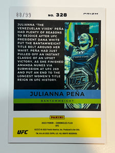 2022 Chronicles Flux UFC Julianna Pena #328 Blue Prizm #88/99