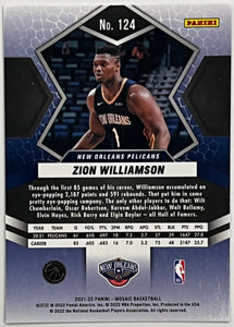 Zion Williamson #124 2021 Panini Mosaic