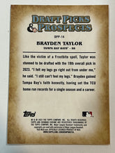 Load image into Gallery viewer, 2023 Bowman Chrome Draft Brayden Taylor Draft Picks Prospects #DPP-14
