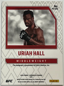 2022 Panini Chronicles Phoenix UFC Uriah Hall Middleweight AUTO