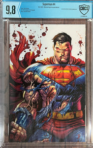 CBCS 9.8 Superman #4 Tyler Kirkham Battle Damage variant virgin exclusive limited to 1,000 copies