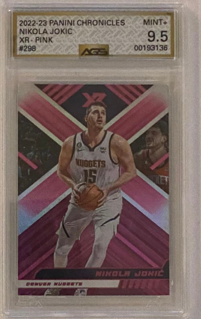 Nikola Jokic [Pink] #298 2022 Panini Chronicles AGS Graded 9.5