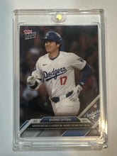 Load image into Gallery viewer, 2024 TOPPS NOW #202 SHOHEI OHTANI BELTS HOMER ON OHTANI DAY LA DODGERS
