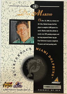1997 Pinnacle Dan Marino Minted Highlights Bronze Stamp #26 Dolphins