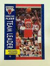 Load image into Gallery viewer, 1991-92 Fleer Michael Jordan Team Leader #375 Bulls
