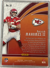 Load image into Gallery viewer, 2020 Panini Phoenix Flame Throwers Silver #22 Patrick Mahomes II Chiefs
