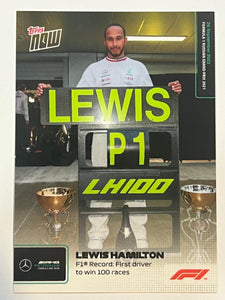 Lewis Hamilton Mercedes 2021 Topps Now Formula 1 F1 Card #55 Record 100 Wins