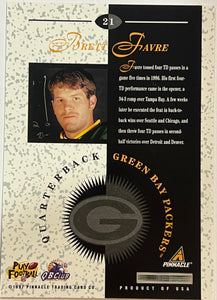 1997 Pinnacle Brett Favre Minted Highlights Bronze Stamp #21 Packers