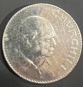 1965 UK CROWN - Winston Churchill Crown Coin - Queen Elizabeth II