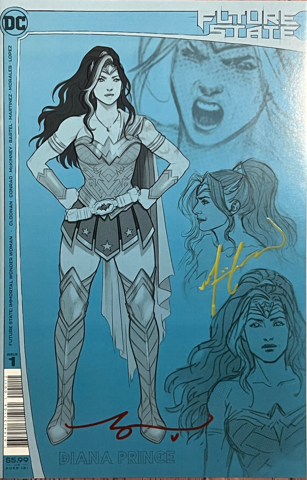 Future State : Immortal Wonder Woman #1 signed by Becky Cloonan & Michael Conrad