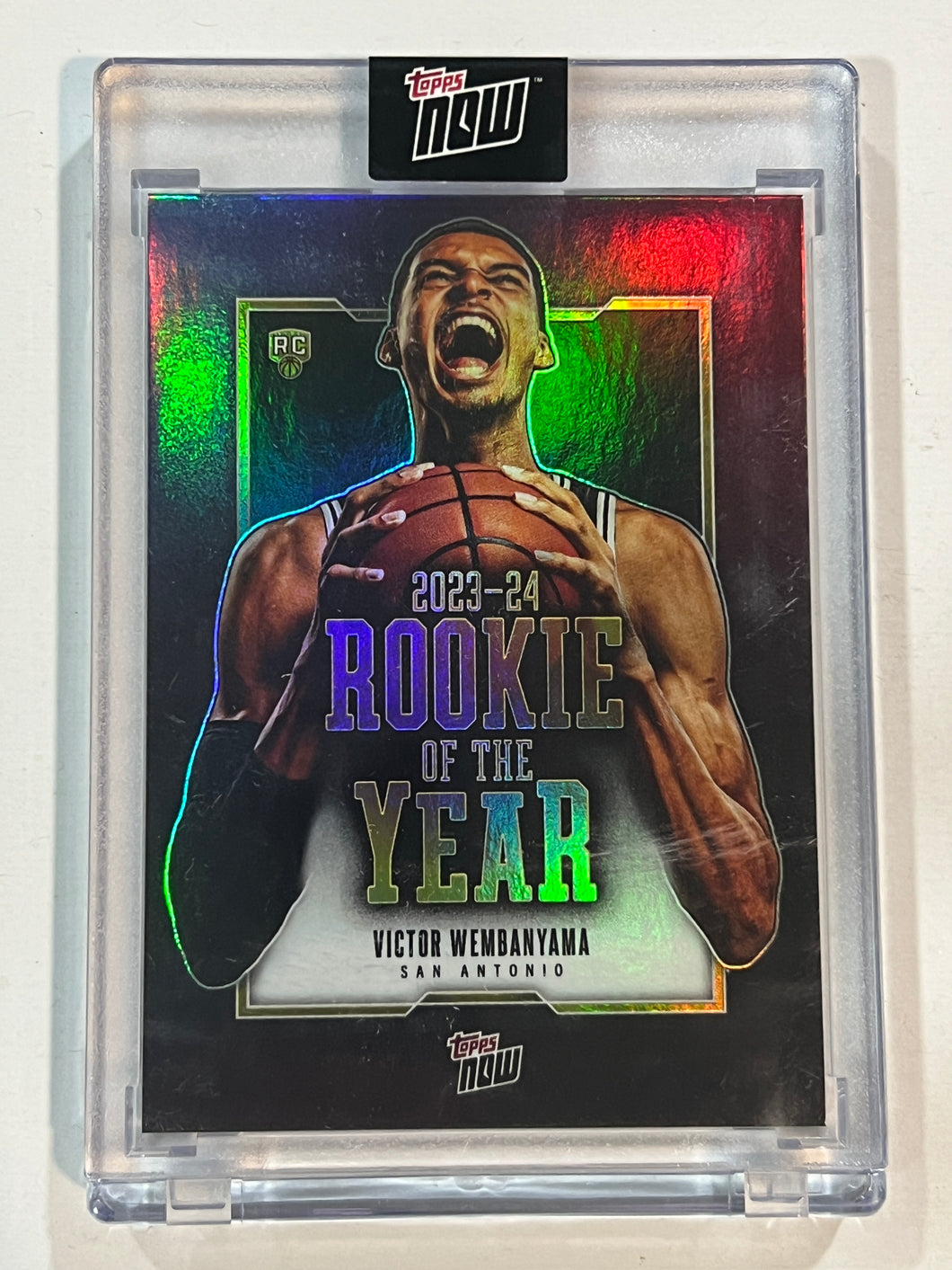 Victor Wembanyama 2023-24 Topps Now NBA Rookie of the Year Basketball Card VW-6