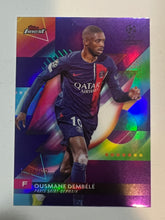 Load image into Gallery viewer, 2023-24 Topps Finest UEFA Ousmane Dembele Purple Refractor #30 156/299 Paris
