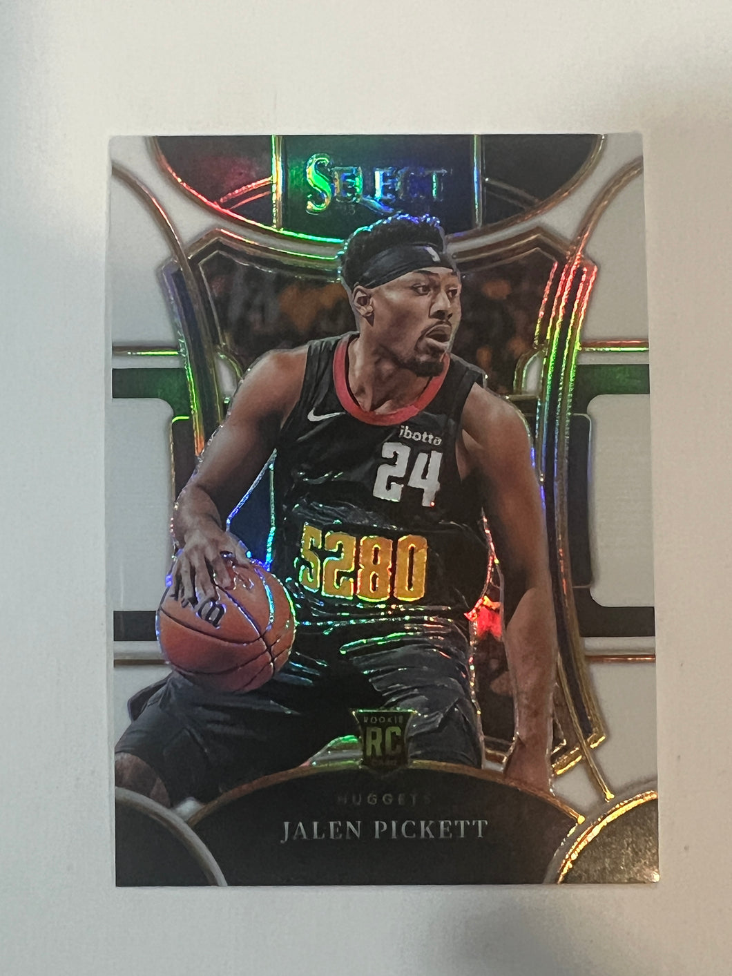 2023-24 Panini Select Jalen Pickett White Prizms 102/149 #327 Nuggets