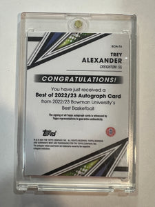 Trey Alexander 2022-23 Bowman's Best University AUTO CARD#BOA-TA RC