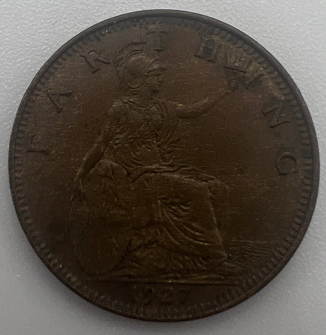 UK, Farthing, 1927, King George V