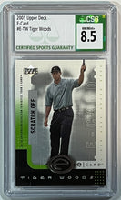 Load image into Gallery viewer, 2001 Upper Deck Tiger Woods E-Card #E-TW CSG 8.5
