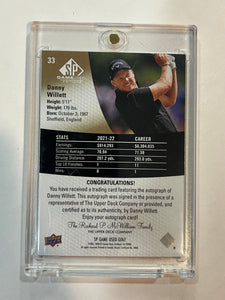 2024 Upper Deck SP Game Used Danny Willett Auto Spectrum Auto #33