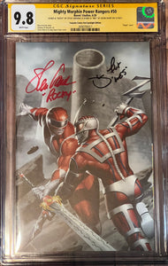 CGC SS 9.8 Mighty Morphin Power Rangers #50 (Red Rangers Virgin exclusive limited to 1,000 copies) Signed by Actors Steve Cardenas (with Rocky inscription) and Jason Faunt (with Wes inscription)