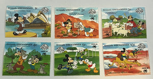 Grenada Disney Stamps -  1988 SYDPEX DISNEY short set 6 mint