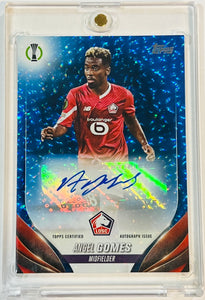 2023-24 Topps Club Competitions Angel Gomes Blue Icy Foilboard Auto #29/99