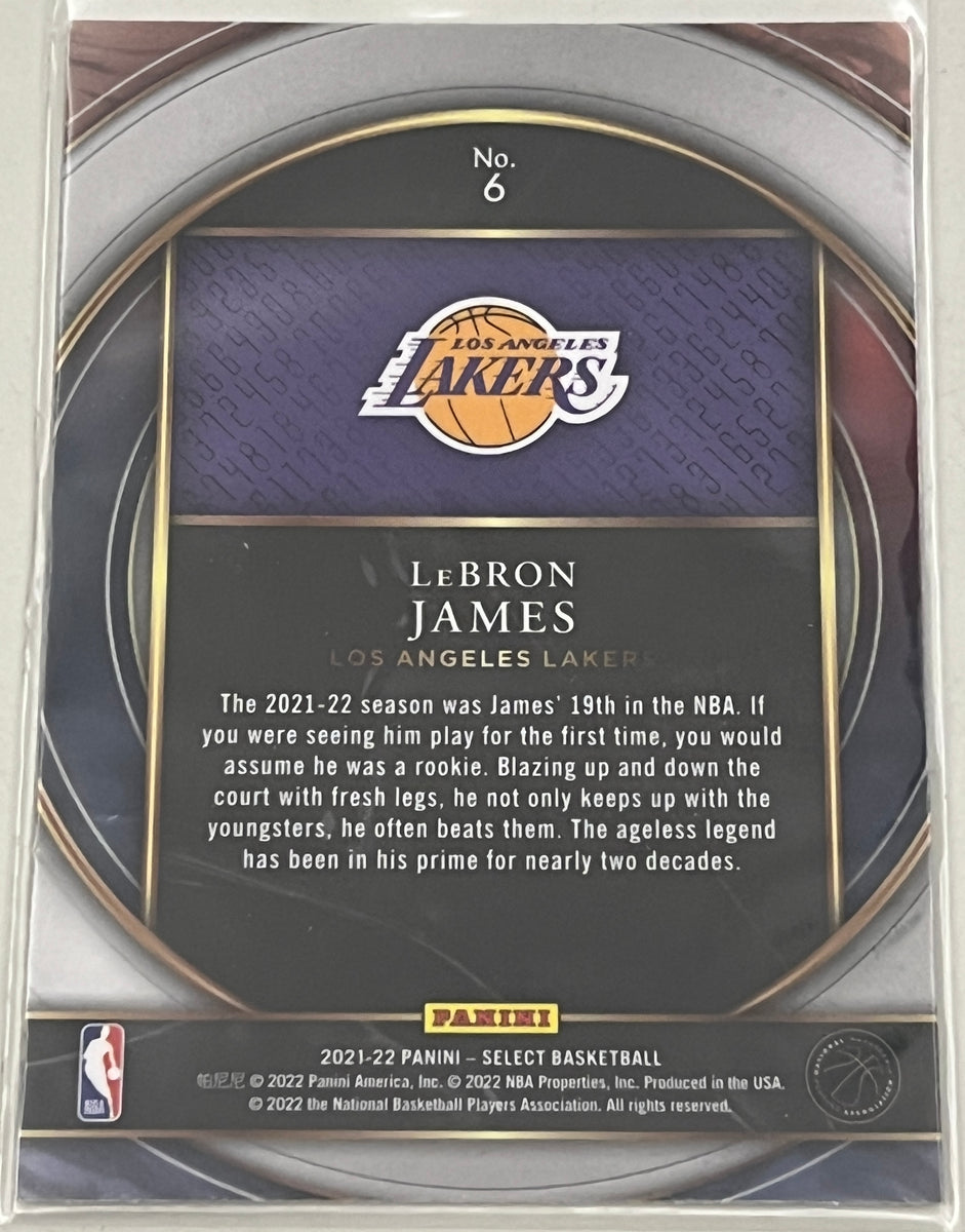 LeBron James #6 2021 Panini Select Numbers – Camel Comics