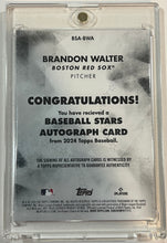 Load image into Gallery viewer, 2024 Topps Series 2 Stars Auto Brandon Walter Red Sox
