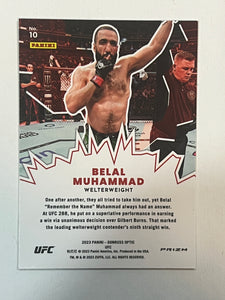 Belal Muhammad #10 2023 Panini Donruss Optic UFC My House