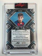 Load image into Gallery viewer, Nico Gonzalez #BA-NG1 Leaf autograph trading card no. 5 of 25
