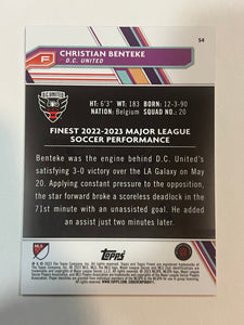 2023 Topps Finest MLS Christian Benteke Gold Refractor #39/50 DC United