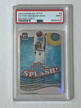 Load image into Gallery viewer, 2023-24 Donruss Optic Victor Wembanyama Splash! Holo Prizm Rookie RC #6 PSA 9
